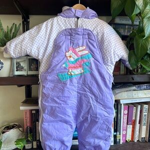 Vintage Girls Lavender Snowsuit
